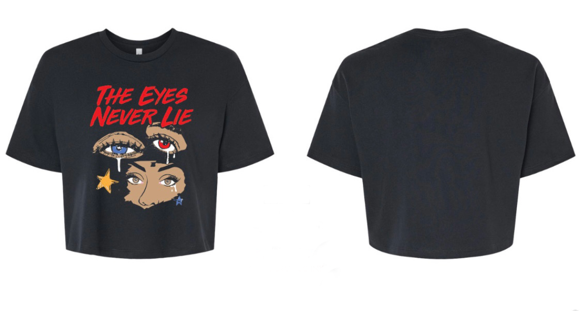 The Eyes Never Lie Black Cropped Tee