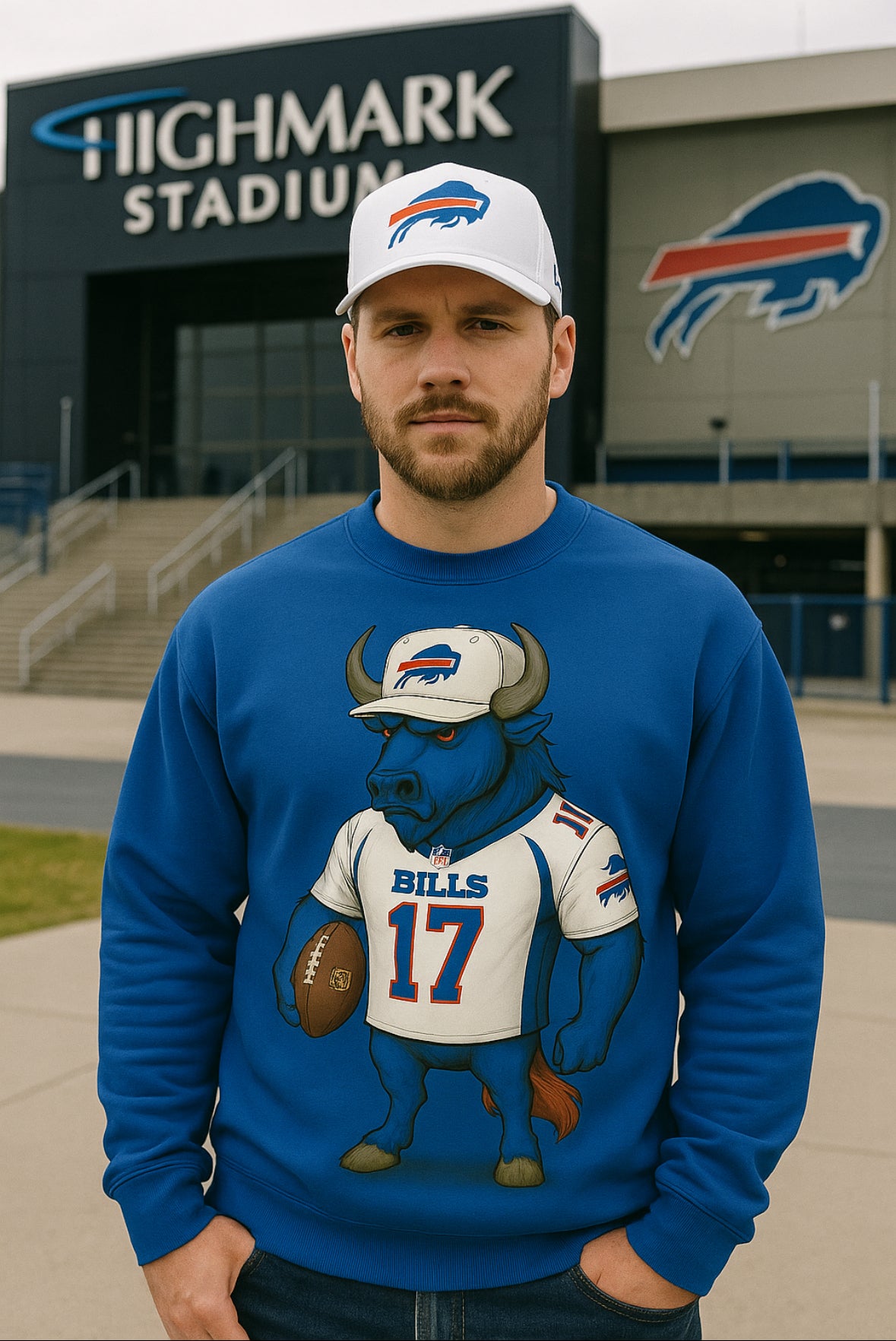 Buffalo Character  Sweatshirt