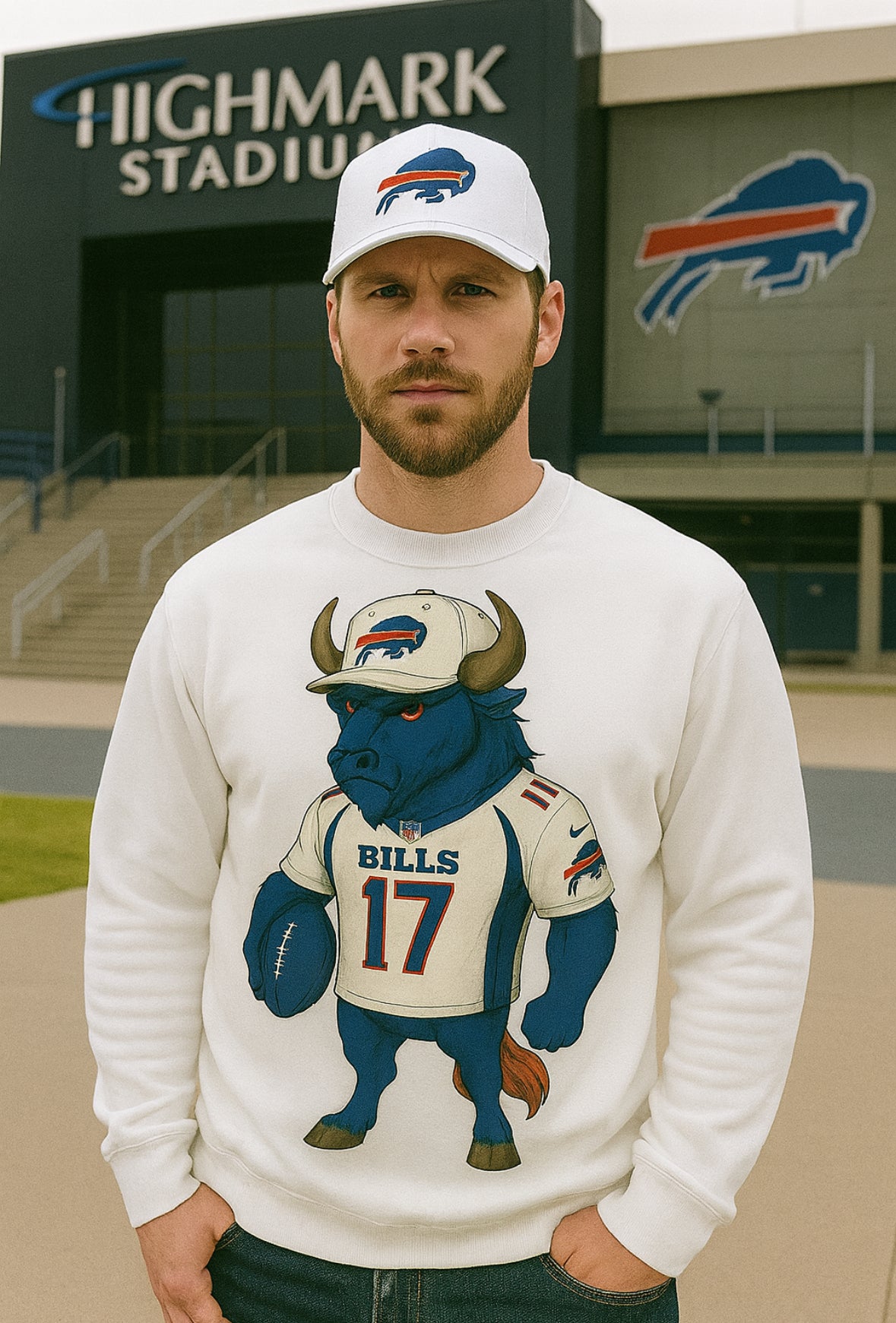 Buffalo Character  Sweatshirt